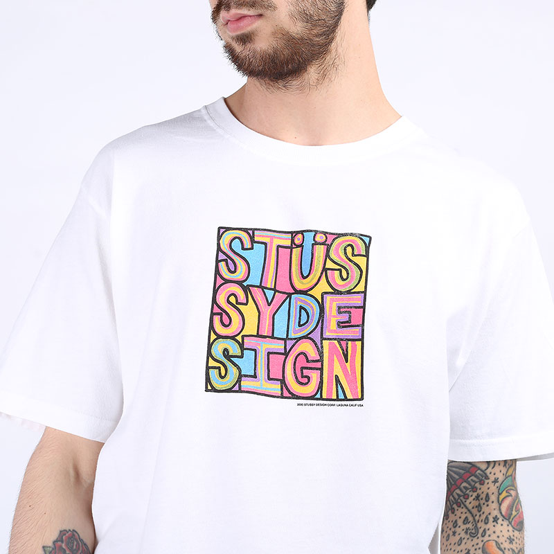Мужская футболка Stussy Clyde Tee (1904503-white)  - цена, описание, фото 2